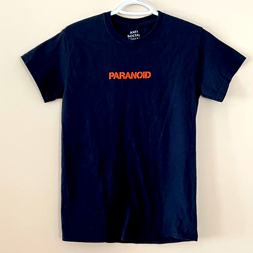 Men's / Teen Black Anti Social Social Club Paranoid T-shirt Size Small